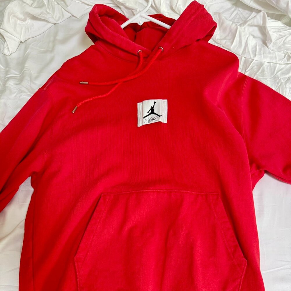 Men's Medium Jordan Flight Fleece Hoodie - Fire red